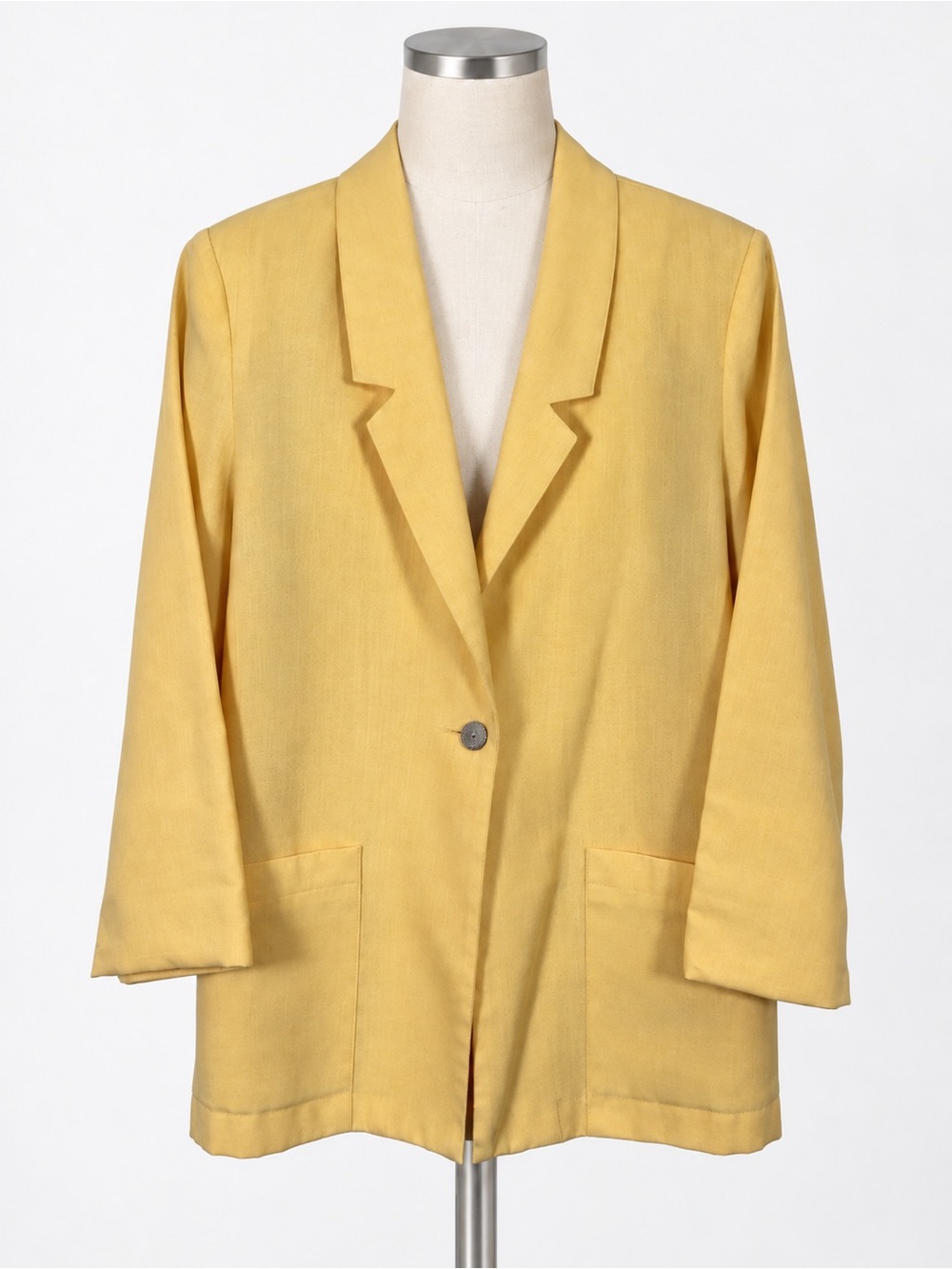 VTG Prophecy Women's Blazer Size 10 Butter Yellow Corporate Workwear Office 90s